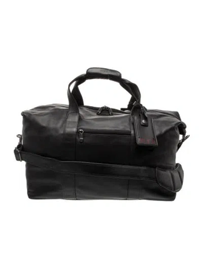 Pre-owned Tumi Leather Shoulder Bag W/ Tags In Black