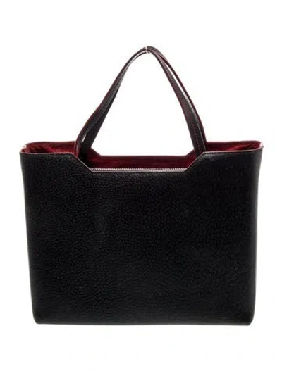 Pre-owned Tumi Leather Top Handle Bag In Black