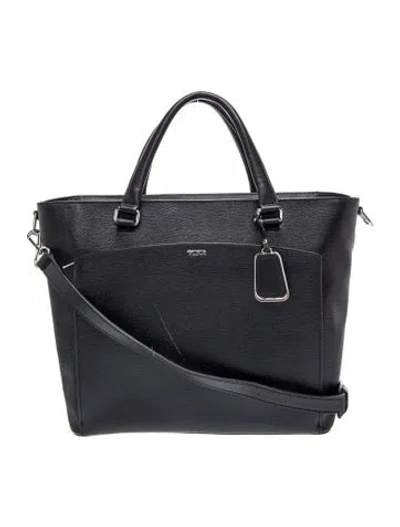 Pre-owned Tumi Leather Top Handle Bag In Black