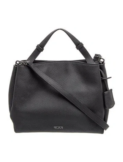 Pre-owned Tumi Leather Top Handle Bag In Black