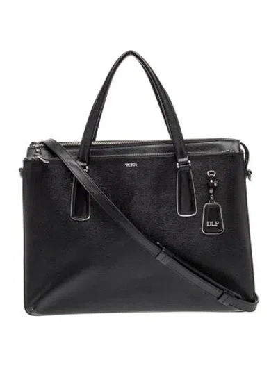 Pre-owned Tumi Leather Top Handle Bag In Black