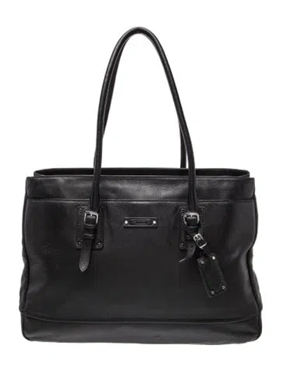 Pre-owned Tumi Leather Top Handle Bag In Black