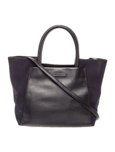 Pre-owned Tumi Leather Top Handle Bag In Black