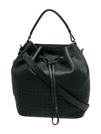 Pre-owned Tumi Leather Top Handle Bag In Blue