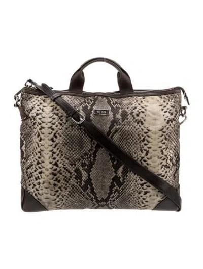 Pre-owned Tumi Leather Top Handle Bag In Multi