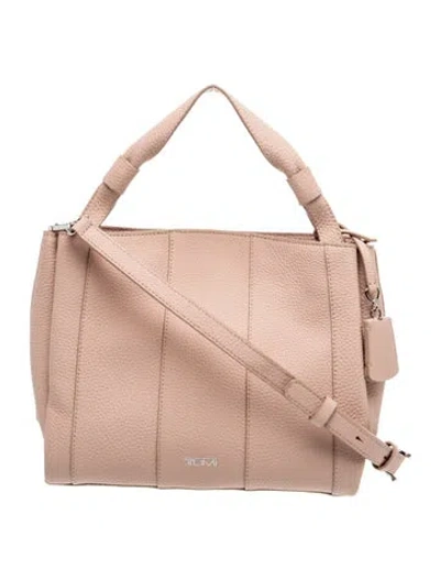 Pre-owned Tumi Leather Top Handle Bag In Neutrals/pink