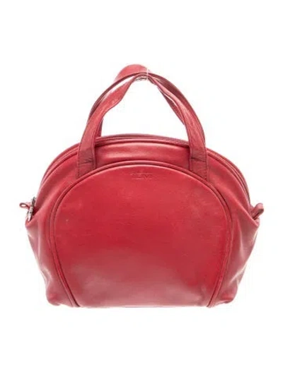 Pre-owned Tumi Leather Top Handle Bag In Red
