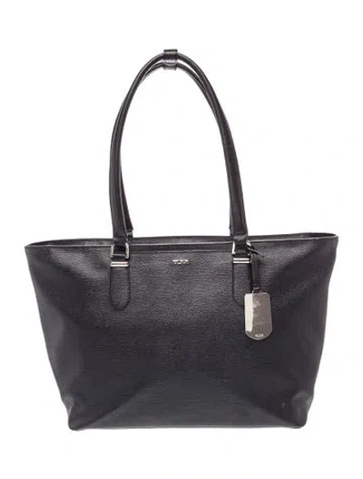 Pre-owned Tumi Leather Tote In Black