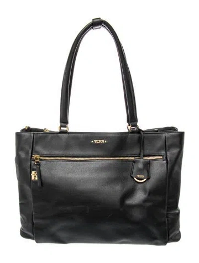 Pre-owned Tumi Leather Tote In Black