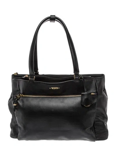 Pre-owned Tumi Leather Tote In Black