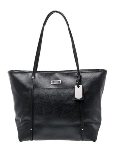 Pre-owned Tumi Leather Tote In Black