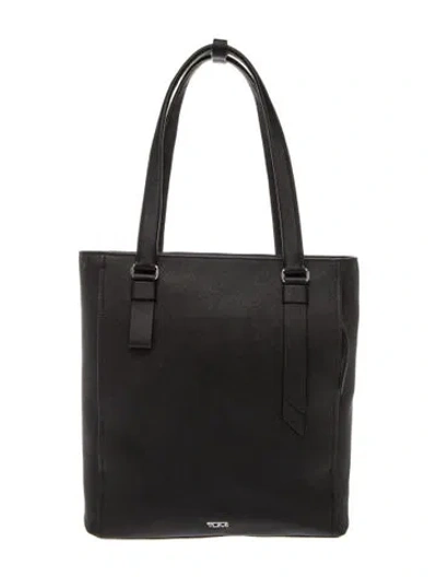 Pre-owned Tumi Leather Tote In Black/grey