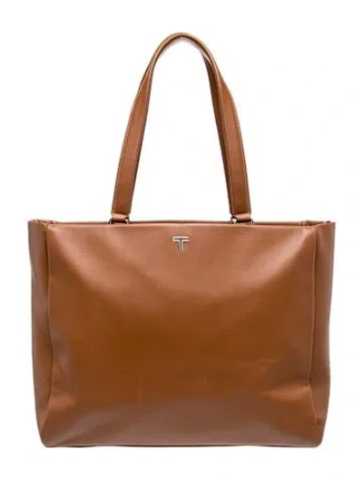 Pre-owned Tumi Leather Tote In Brown
