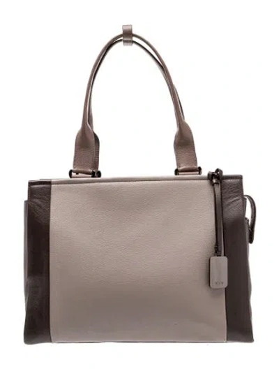 Pre-owned Tumi Leather Tote In Brown