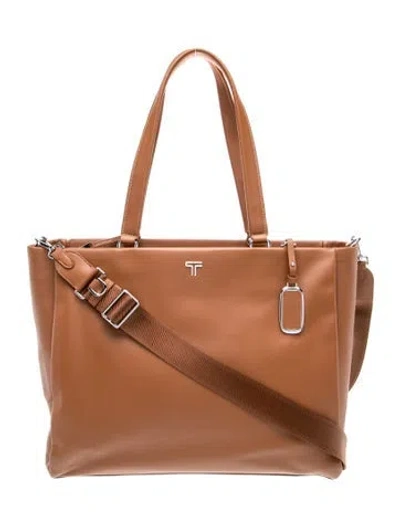 Pre-owned Tumi Leather Tote In Brown