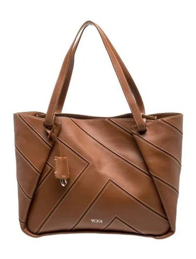 Pre-owned Tumi Leather Tote In Brown