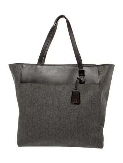 Pre-owned Tumi Leather Tote In Gray