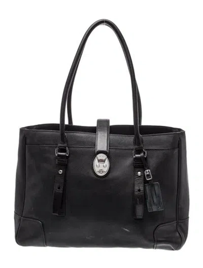 Pre-owned Tumi Leather Tote In Gray