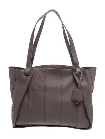 Pre-owned Tumi Leather Tote In Gray