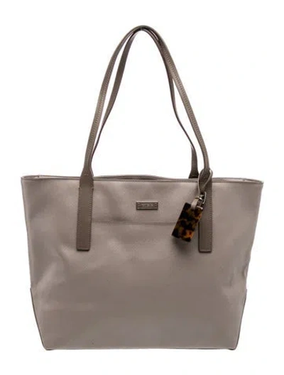 Pre-owned Tumi Leather Tote In Grey