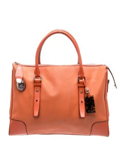 Pre-owned Tumi Leather Tote In Orange