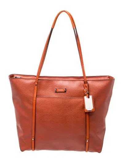 Pre-owned Tumi Leather Tote In Red
