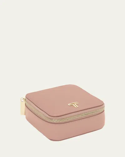 Tumi Leather Travel Jewelry Case In Pink