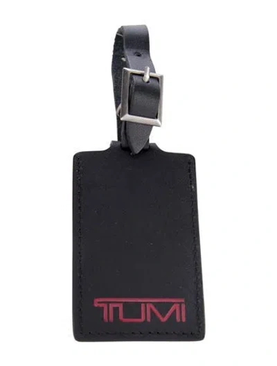 Pre-owned Tumi Leather Traveling Tag In Black