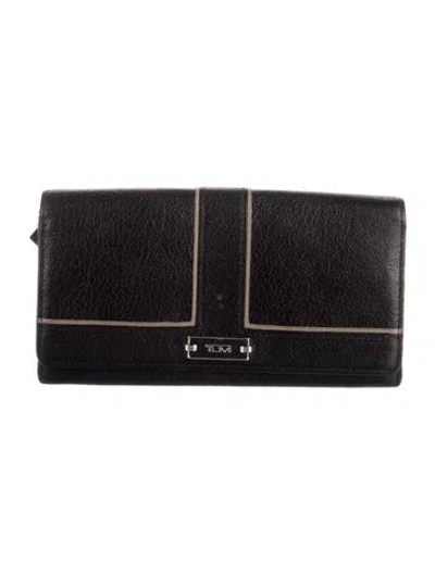Pre-owned Tumi Leather Wallet In Black