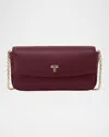 Tumi Leather Wallet On Chain Crossbody In Burgundy