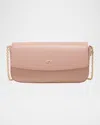 Tumi Leather Wallet On Chain Crossbody In Pink