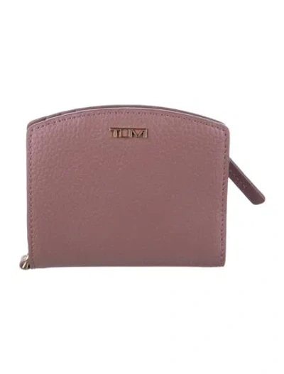 Pre-owned Tumi Leather Wallet In Purple