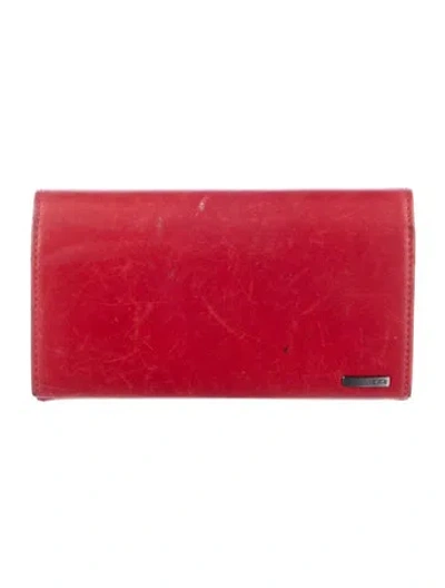 Pre-owned Tumi Leather Wallet In Red