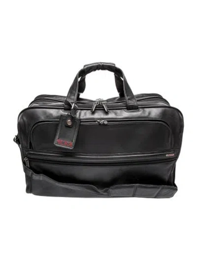 Pre-owned Tumi Leather Weekender Bag In Black
