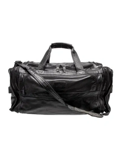 Pre-owned Tumi Leather Weekender Bag In Black