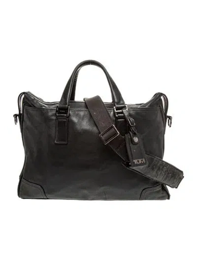 Pre-owned Tumi Leather Weekender Bag In Black