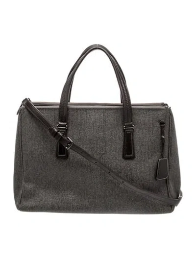 Pre-owned Tumi Leather Weekender Bag In Gray