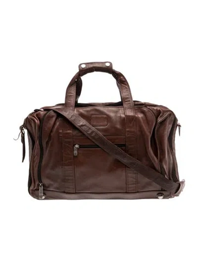Pre-owned Tumi Leather Weekender Bag In Green