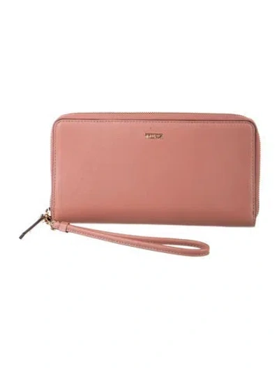 Pre-owned Tumi Leather Wristlet In Pink