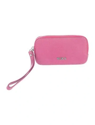 Pre-owned Tumi Leather Wristlet In Pink
