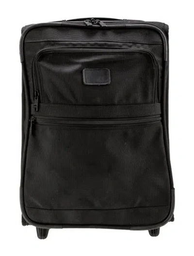 Pre-owned Tumi Leather-trimmed Suitcase In Black