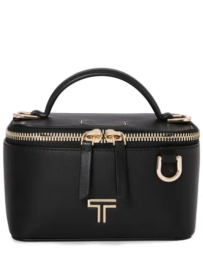 Tumi Lex Mini Leather Train Case Crossbody In Black