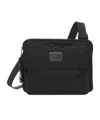 Tumi Logo Logo Splicing Design Oblique Satchel In Black