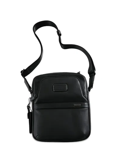 Tumi Medium Alpha Logo-plaque Cross Body Bag In Black