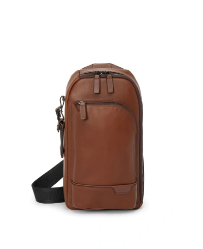 Tumi Men's Harrison Gregory Sling Leather Bag In Cognac