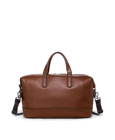 Tumi Men's Harrison Nelson Duffel Leather Bag In Cognac