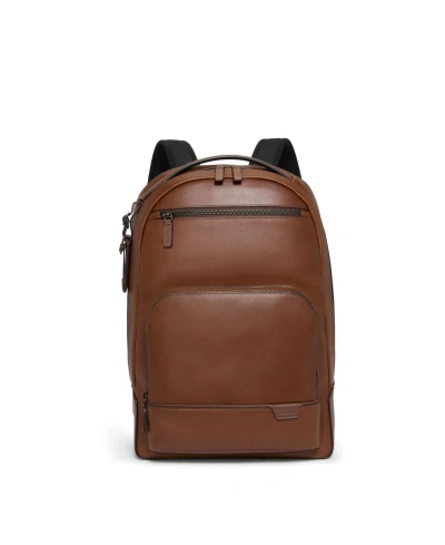 Tumi Men's Harrison Warren Leather Backpack In Cognac