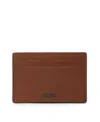 Tumi Men's Nassau Slim Card Case Leather Wallet In Cognac