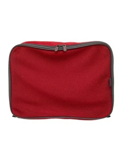 Pre-owned Tumi Mesh Travel Case In Red