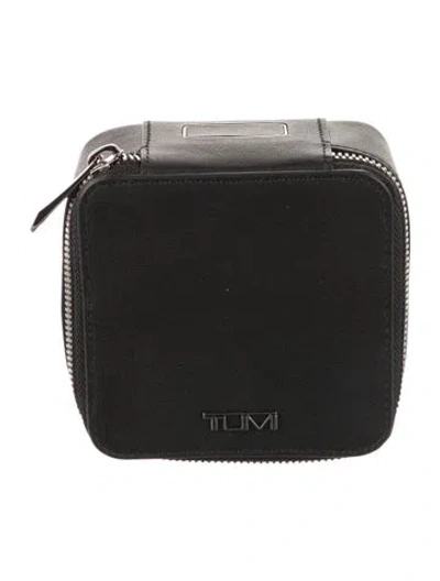 Pre-owned Tumi Micro Leather Travel Case In Black